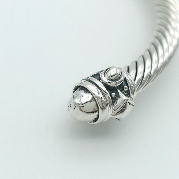 DAVID YURMAN Sterling Silver Classic Cable 5mm Renaissance Bracelet LARGE 7 inch - Picture 6 of 10